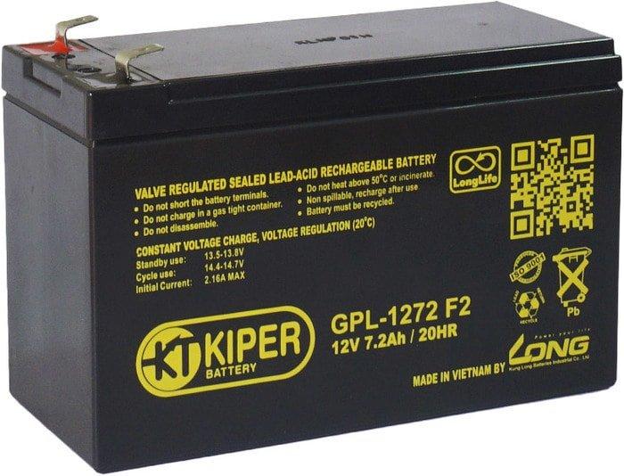 Аккумулятор для ИБП Kiper GPL-1272 F2 (12В/7.2 А·ч) - фото 1 - id-p215022410