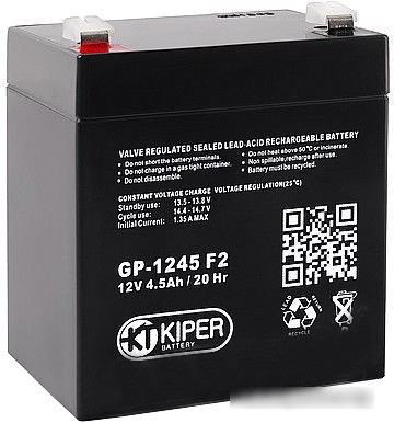 Аккумулятор для ИБП Kiper GP-1245 F2 (12В/4.5 А·ч) - фото 1 - id-p224504891