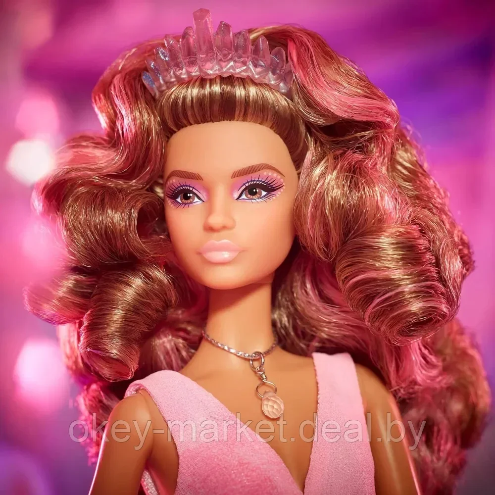 Коллекционная кукла Barbie Crystal Fantasy Collection Rose Quartz Doll 2022, HCB95 - фото 8 - id-p224505318