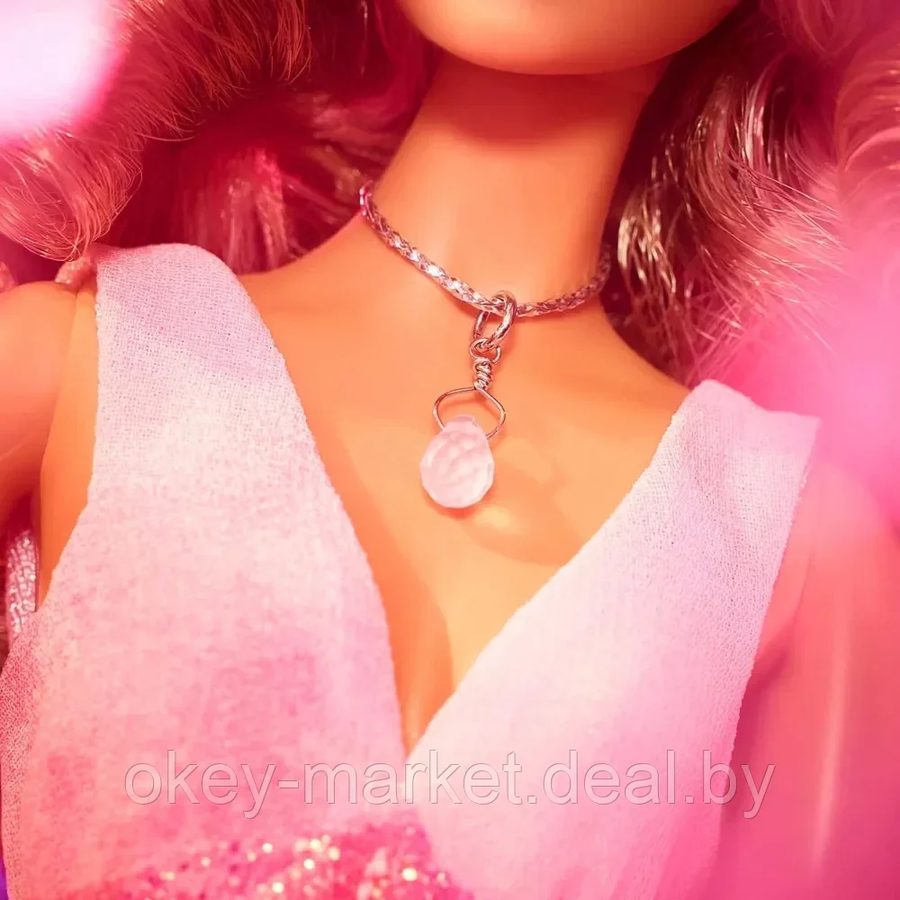 Коллекционная кукла Barbie Crystal Fantasy Collection Rose Quartz Doll 2022, HCB95 - фото 7 - id-p224505318