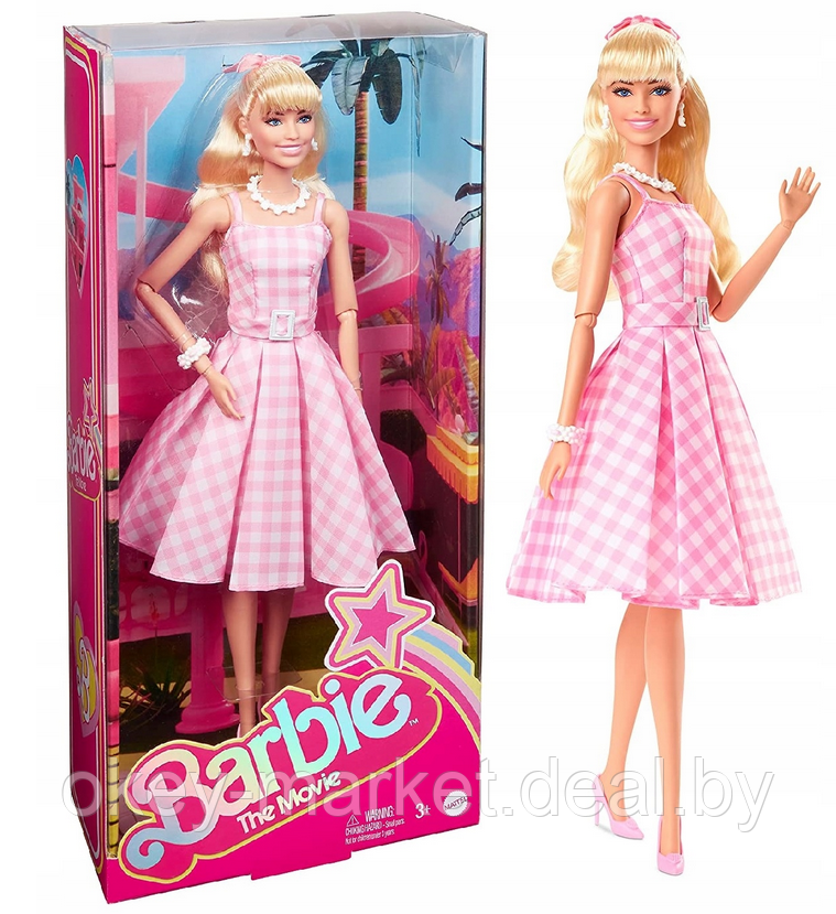Кукла Barbie The Movie в клетчатом платье HPJ96 - фото 1 - id-p224505731