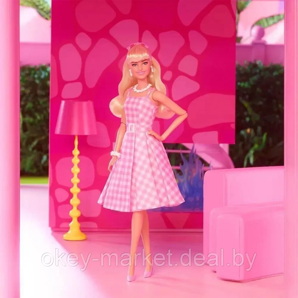 Кукла Barbie The Movie в клетчатом платье HPJ96 - фото 5 - id-p224505731