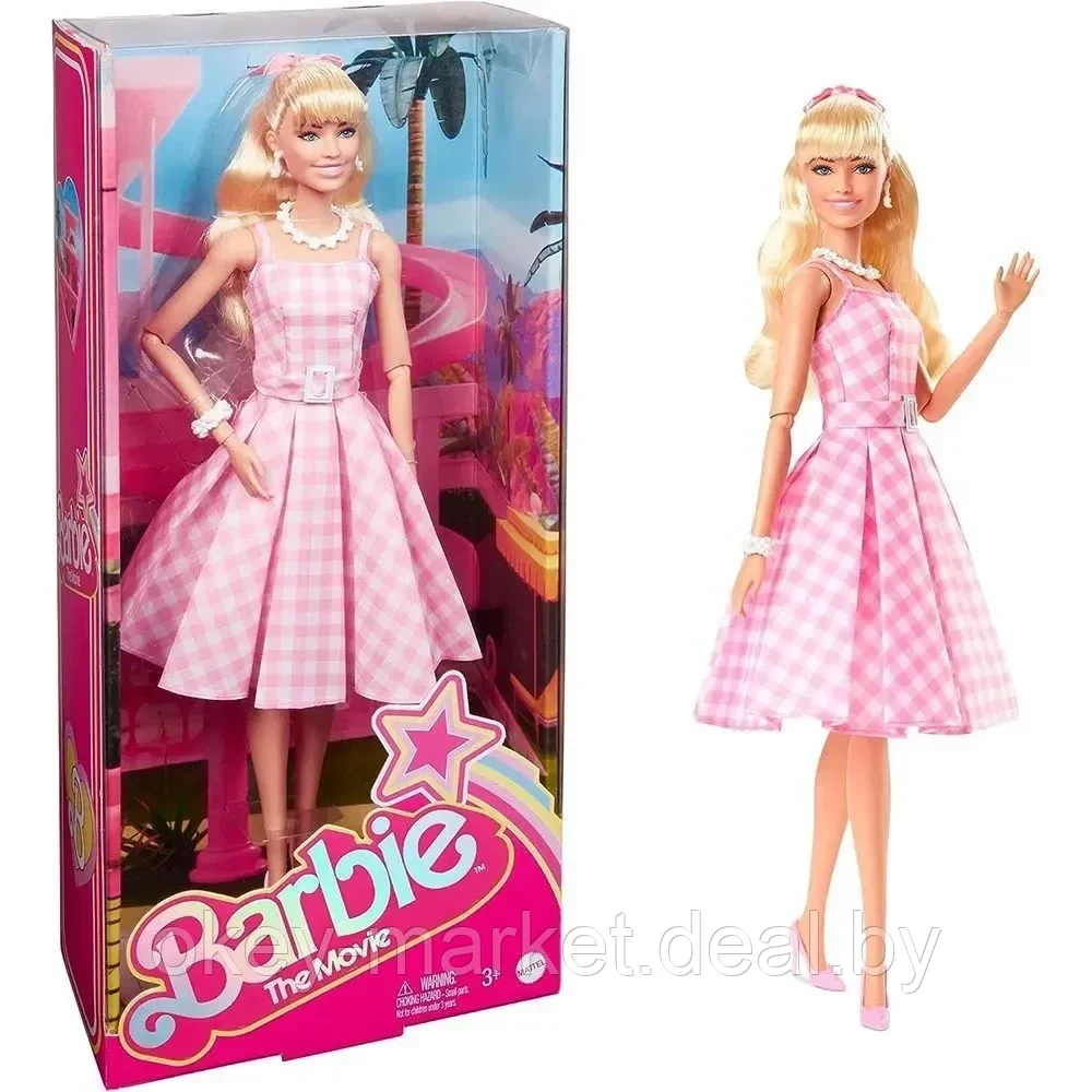 Кукла Barbie The Movie в клетчатом платье HPJ96 - фото 10 - id-p224505731