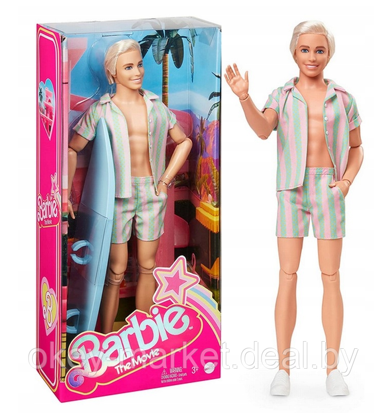 Кукла Barbie The Movie Кен с доской для серфинга HPJ97 - фото 1 - id-p224505747