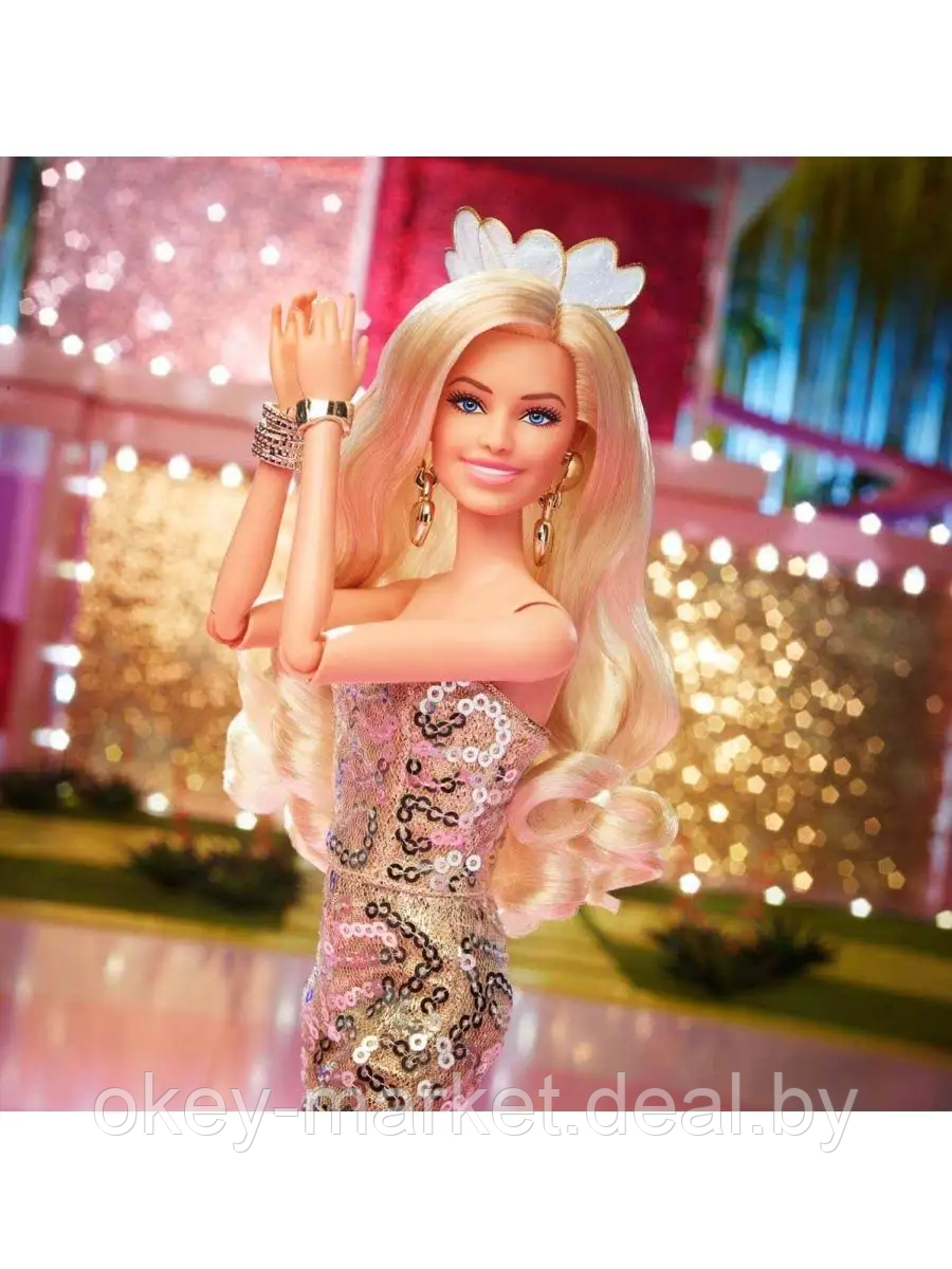 Кукла Barbie The Movie в золотом комбинезоне HPJ99 - фото 8 - id-p224505778