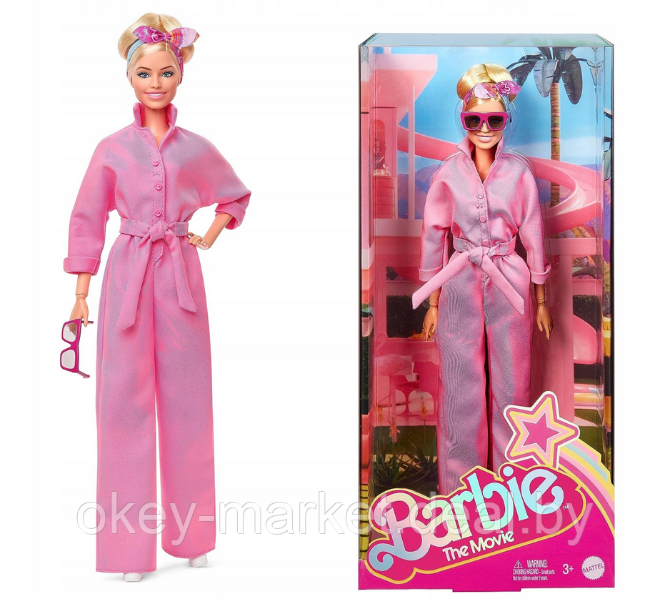 Кукла Barbie The Movie Марго Робби в розовом костюме HRF29 - фото 1 - id-p224505833