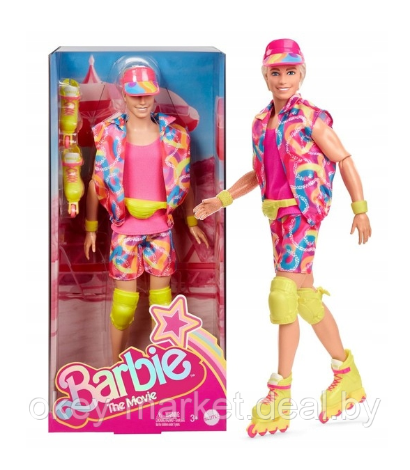 Кукла Barbie The Movie Кен на роликовых коньках HRF28 - фото 2 - id-p224505890