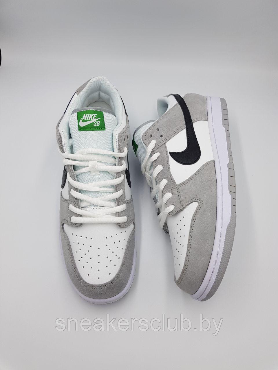 Кроссовки мужские Nike SB / подростковые Nike SB серо-чёрно-белые/большие размеры - фото 5 - id-p201282310