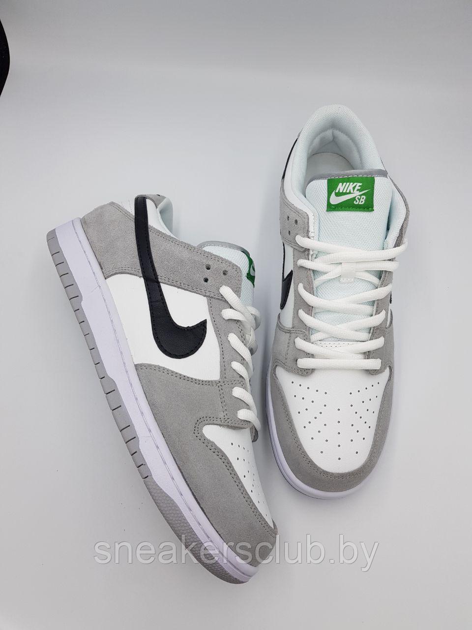 Кроссовки мужские Nike SB / подростковые Nike SB серо-чёрно-белые/большие размеры - фото 2 - id-p201282310