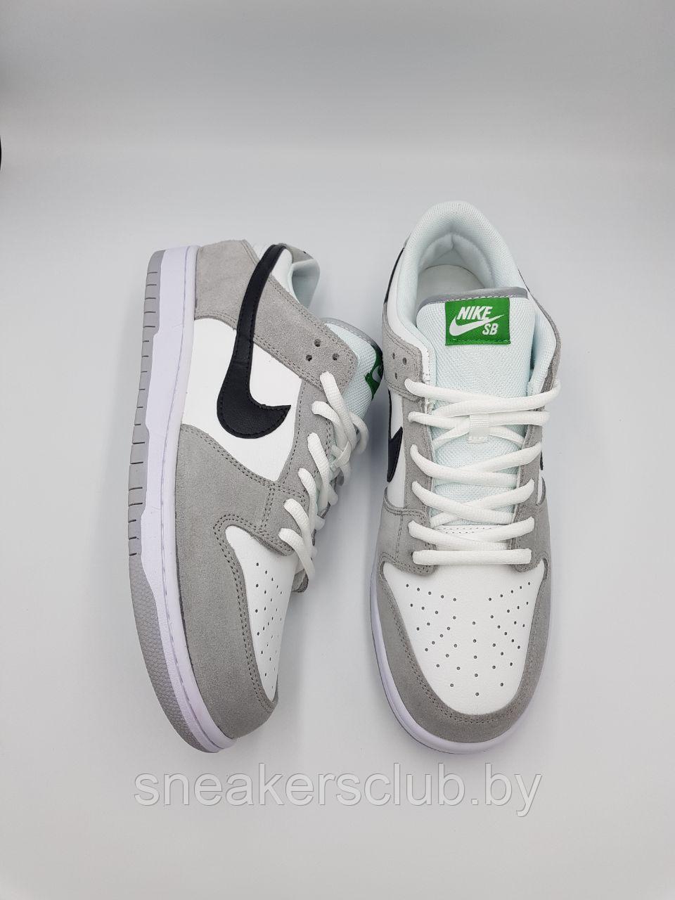 Кроссовки мужские Nike SB / подростковые Nike SB серо-чёрно-белые/большие размеры - фото 6 - id-p201282310