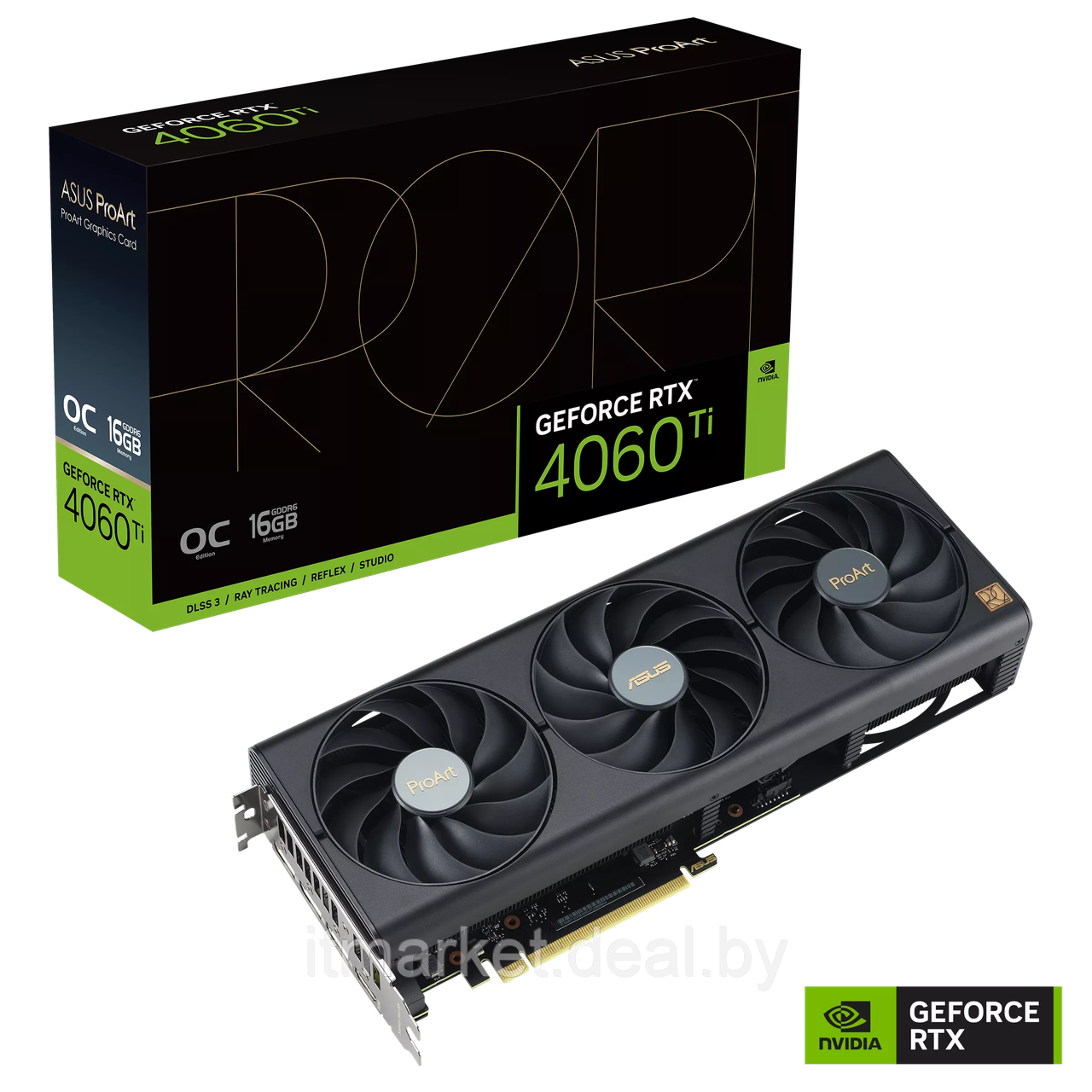 Видеокарта Asus RTX 4060Ti ProArt OC Edition (PROART-RTX4060TI-O16G) - фото 1 - id-p224507609