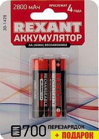 Аккумуляторы Rexant AA 2800mAh 2шт 30-1428