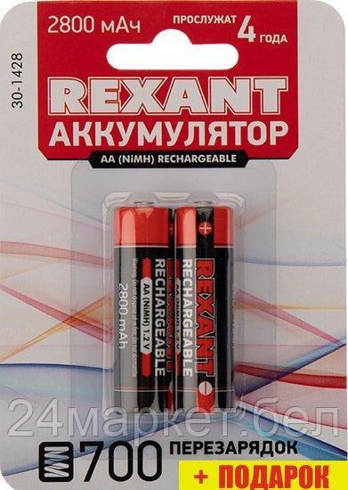 Аккумуляторы Rexant AA 2800mAh 2шт 30-1428 - фото 1 - id-p224508604