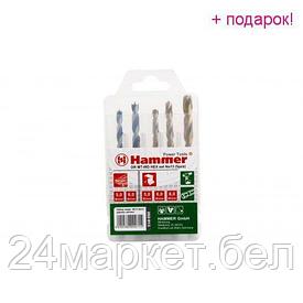 Hammer 37081 Набор сверл Hammer Flex 202-913 DR set No13 HEX (5pcs) 5-8mm  металл\дерево, 5шт. Hammer 202-913