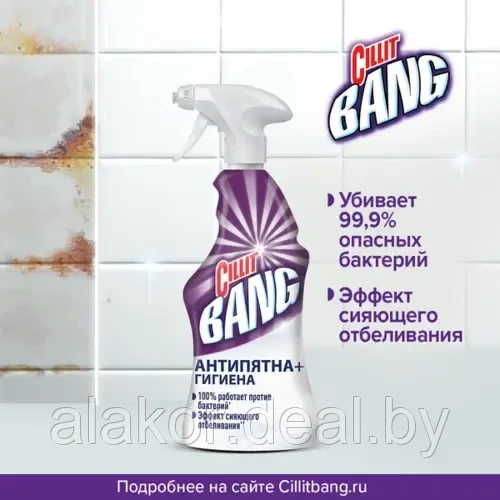 Средство от пятен, плесени Антипятна+Гигиена 750 мл, CILLIT BANG - фото 3 - id-p224510165