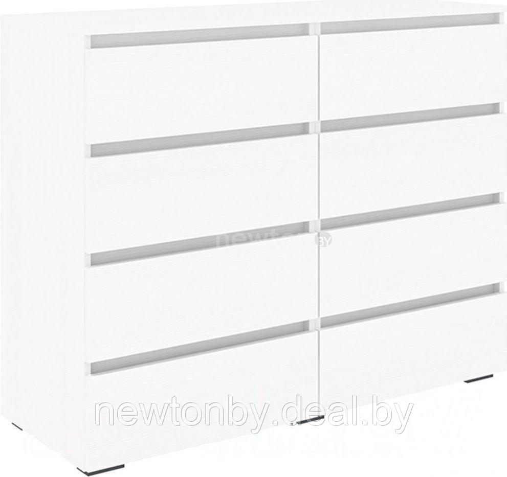 Комод Кортекс-мебель Бари 120 8ш (белый/белый/белый) - фото 1 - id-p224511105