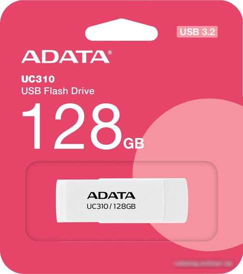 USB Flash ADATA UC310-128G-RWH 128GB (белый) - фото 2 - id-p224511019