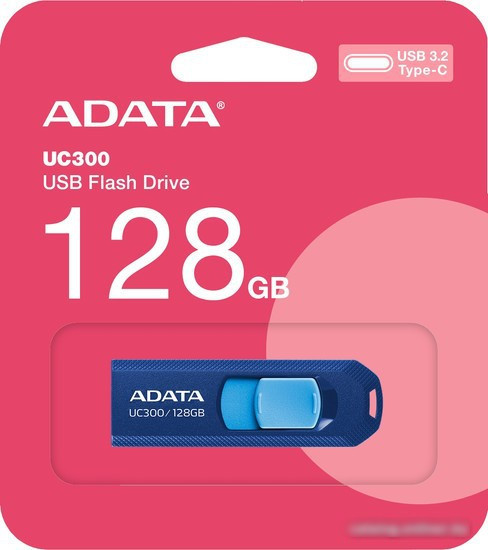 USB Flash ADATA UC300 128GB (синий/голубой) - фото 2 - id-p224511021
