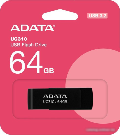 USB Flash ADATA UC310-64G-RBK 64GB (черный) - фото 4 - id-p224511027