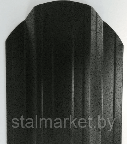 Металлический штакетник 110 мм трапеция двусторонний 9005 МАТ - фото 1 - id-p147920109