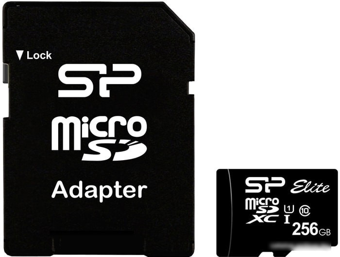 Карта памяти Silicon-Power microSDXC SP256GBSTXBU1V10SP 256GB (с адаптером) - фото 1 - id-p224511077