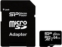 Карта памяти Silicon-Power microSDXC Elite UHS-1 (Class 10) 64 GB (SP064GBSTXBU1V10-SP)