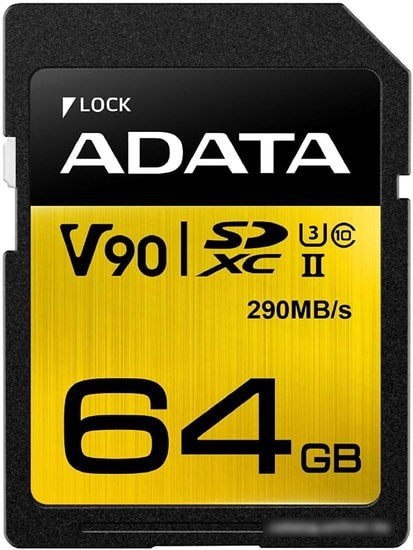 Карта памяти A-Data Premier ONE ASDX64GUII3CL10-C SDXC 64GB - фото 1 - id-p224511100