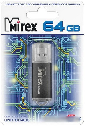 USB Flash Mirex UNIT BLACK 64GB (13600-FMUUND64) - фото 2 - id-p224510958