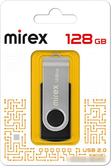 USB Flash Mirex Color Blade Swivel Rubber 2.0 128GB 13600-FMURS128 - фото 1 - id-p224510966