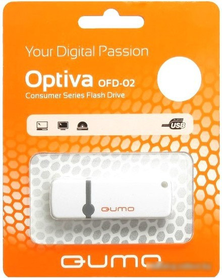 USB Flash QUMO Optiva 02 64Gb White - фото 2 - id-p224510993