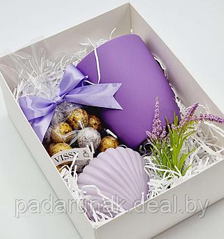 “Нежный” подарочный набор: кружка софт-тач, свеча Ракушка и фундук в шоколаде