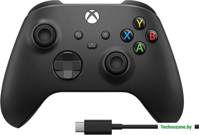 Геймпад Microsoft Xbox + USB-C кабель (черный) - фото 1 - id-p224511735