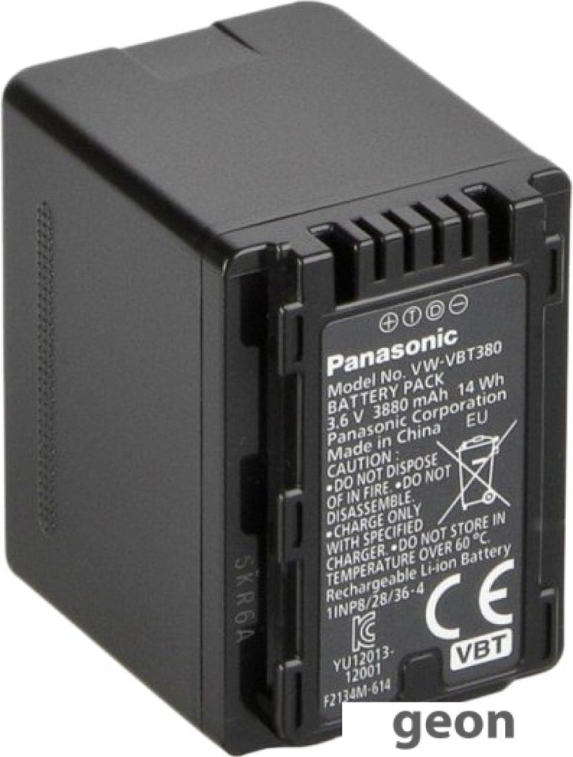 Аккумулятор Panasonic VW-VBT380E - фото 1 - id-p224512263