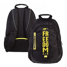 Рюкзак молодежный 42 х 30 х 20 см, эргономичная спинка, Hatber Street "Воздух свободы" чёрный NRk_90106