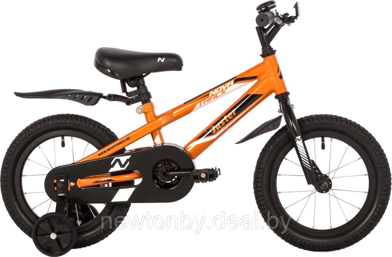 Детский велосипед Novatrack Juster 14 2023 145JUSTER.OR23 (оранжевый) - фото 1 - id-p224513826