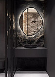 Зеркало EMZE Led Асимметричное с подсветкой и УФ-окантовкой 76x92 (черный), фото 3