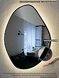 Зеркало EMZE Led Асимметричное с подсветкой и УФ-окантовкой 76x92 (черный), фото 2