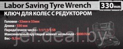 Гайковерт ручной с редуктором Головки-32мм и 33мм, длина-330мм FORSAGE F-3411393 - фото 6 - id-p203047507