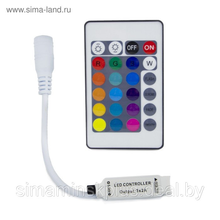 Мини-контроллер Apeyron Electrics для RGB ленты 12 В, 6 А, пульт ДУ - фото 1 - id-p224515312