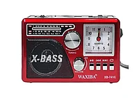 Радиоприемник Waxiba XB-741C Bluetooth, USB, SD, часы, фонарик