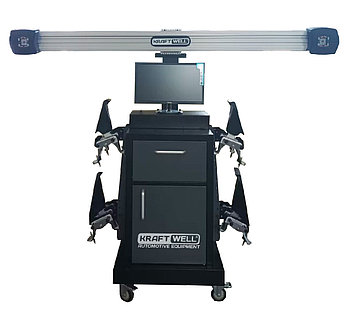 Стенд сход-развал 3D двухкамерный с кабинетом и стальной стойкой KraftWell арт. KRW3DWA-II