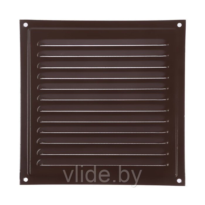 Решетка вентиляционная ZEIN Люкс РМ1919КР, 190 х 190 мм, с сеткой, металлическая, коричневая - фото 4 - id-p205049584