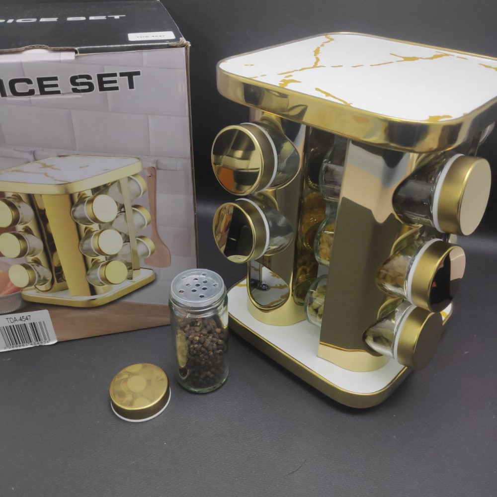 Набор для специй на вращающейся подставке Spice Set 12 предметов / Органайзер на кухню / Набор емкостей для - фото 6 - id-p224515691