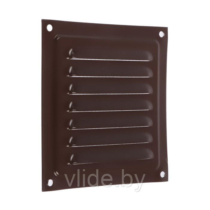 Решетка вентиляционная ZEIN Люкс РМ1212КР, 125 х 125 мм, с сеткой, металлическая, коричневая - фото 5 - id-p202254679