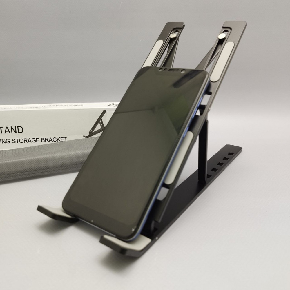 Подставка для планшета, ноутбука LapTop Stand / Держатель металлический регулируемый складной - фото 2 - id-p224515700