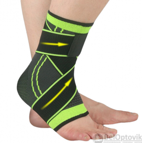 Голеностоп (Бандаж голеностопного сустава) Pressurized support ankle неопреновый с фиксирующим ремнем (1шт.) - фото 1 - id-p224515717