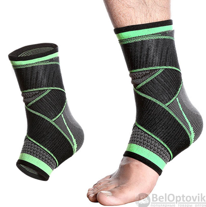 Голеностоп (Бандаж голеностопного сустава) Pressurized support ankle неопреновый с фиксирующим ремнем (1шт.) - фото 4 - id-p224515717