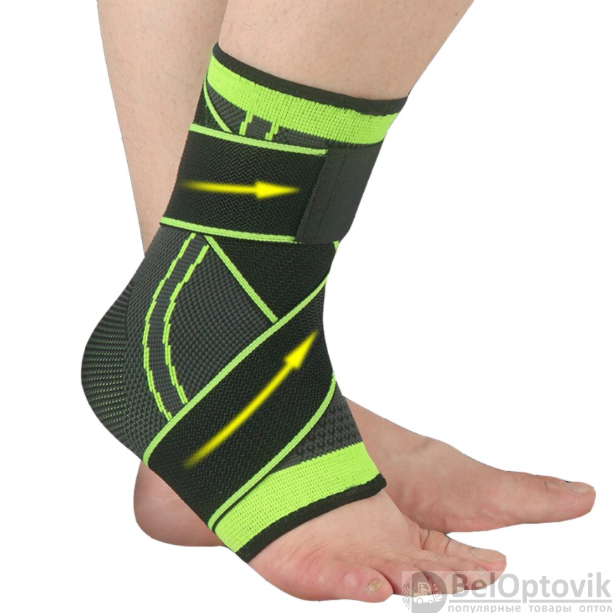 Голеностоп (Бандаж голеностопного сустава) Pressurized support ankle неопреновый с фиксирующим ремнем (1шт.) - фото 8 - id-p224515717