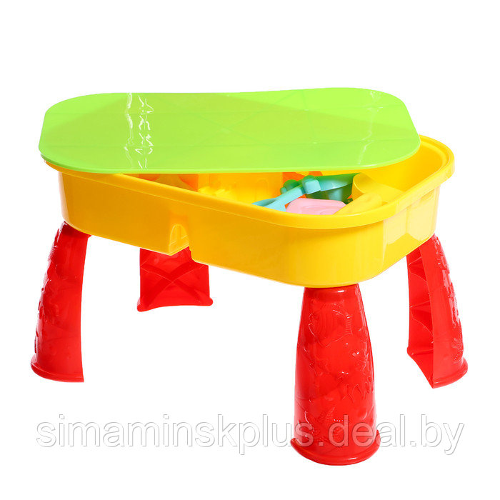 Набор для игры в песке «Весело играем», со столиком, 11 предметов - фото 3 - id-p224516336