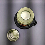 Термос вакуумный 1000 мл. Vacuum Cup из нержавеющей стали, чашка, клапан, фото 4